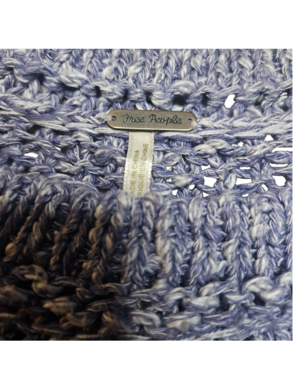 Free People XS Periwinkle Purple Marled Knit Sweater - Picture 6 of 9